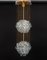Lámpara de araña delicada de cristal de latón dorado de Palwa, años 70, Imagen 9