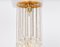 Delicate Gilt Brass Crystal Chandelier by Palwa, 1970s 5
