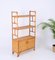 Mid-Century Modern Italian Rattan and Bamboo Bookcase with Doors, 1970s 8