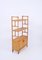 Mid-Century Modern Italian Rattan and Bamboo Bookcase with Doors, 1970s 3