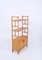 Mid-Century Modern Italian Rattan and Bamboo Bookcase with Doors, 1970s, Image 3