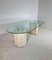 Natural Mactan Stone Dining Table with Glass Top, 1980s, Image 4