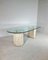 Natural Mactan Stone Dining Table with Glass Top, 1980s 2