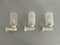Semi-Transparent Glass and White Metal Sconces, Germany, 1960s, Set of 3, Image 2