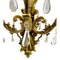 Large 5-Light Wall Lamp in Bronze with Crystal Decoration, 1910 15