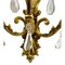 Large 5-Light Wall Lamp in Bronze with Crystal Decoration, 1910, Image 11