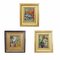 Framed Biedermeier Paintings, 1950s, Set of 3 2