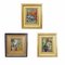 Framed Biedermeier Paintings, 1950s, Set of 3, Image 2