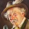J. Gruber, Ritratto di uomo popolare bavarese con boccale da birra, Olio su tavola, anni '50, con cornice, Immagine 5