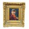 Inge Woelfle, Portrait of a Bavarian Folksy Man with Pipe, Oil on Wood, Framed 2