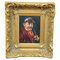 Inge Woelfle, Portrait of a Bavarian Folksy Man with Pipe, Oil on Wood, Framed 1