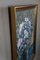 Still Life of a Vase with Blue and White Flowers, Oil Painting, Framed 4