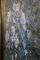 Bodegón de jarrón con flores azules y blancas, pintura al óleo, enmarcado, Imagen 8