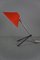 Vintage Tischlampe mit rotem Schirm von Hala Zeist 8