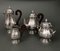 Silver Metal Tea and Coffee Service, 1930, Set of 4 1
