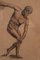 Discobolos, 1930s, Charcoal & Sanguine Drawing, Framed 3