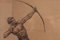 Archer, 1930s, Charcoal & Sanguine Drawing, Framed 4