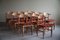 Sedie da pranzo moderne in quercia e lana di Henning Kjærnulf, Danimarca, anni '60, set di 10, Immagine 3