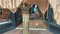 Edwardianische korinthische Säulen-Tischlampe aus Messing 3
