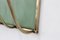 Mid-Century Italian Brass and Glass Wall Coat Rack, 1950s 6