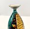 Vintage Multicolored Lacquered Ceramic Vase with Geometric Patterns, Italy, 1950s 7