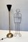 Vintage Brass and Black Varnished Aluminum Floor Lamp, Italy, 1950s, Image 5