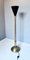 Vintage Brass and Black Varnished Aluminum Floor Lamp, Italy, 1950s 1