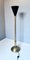 Vintage Brass and Black Varnished Aluminum Floor Lamp, Italy, 1950s, Image 1