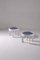 Italian Coffee Tables in Wood and Blue Glass, 1970s, Set of 2 2