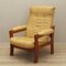 Danish Yellow Leather Armchair, 1960s, Image 1