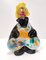 Vintage Murano Glas Clown Trinket Schale / Aschenbecher in Schwarz & Mehrfarbig, Italien, 1960er 1