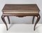Vintage Rectangular Walnut Console Table with Engraved Mirror Motif, Italy, 1980s 8