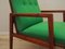 Danish Teak Green Armchair, 1970s 13