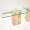 Vintage Italian Travertine and Brass Side Tables attributed to Artedi, 1970, Set of 2 6