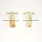 Vintage Italian Travertine and Brass Side Tables attributed to Artedi, 1970, Set of 2 5