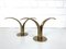 Mid-Century Scandinavian Lily Candleholders in Brass by Ivar Ålenius Björk for Ystad-Metall, Sweden, Set of 2 4