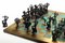 Brutalist Bronze Chess Set by Alberto Giacometti, Italy, 1960s, Set of 33 6