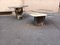 Hexagonal Coffee Tables in Grey Marble, 1980s, Set of 2 1