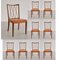Dining Chairs in Walnut and Leather by Frode Holm for Illums Bolighus, Denmark, 1940s, Set of 8 3