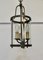 French Art Deco Brass and Glass Lantern Hall Light, 1950s 5