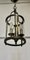 French Art Deco Brass and Glass Lantern Hall Light, 1950s, Image 4