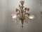 Lámpara de araña veneciana de cristal de Murano, años 60, Imagen 11