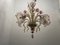 Lámpara de araña veneciana de cristal de Murano, años 60, Imagen 1