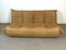 Camel Leather Togo Sofa by Michel Ducaroy for Ligne Roset, Set of 5, Image 13