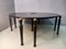 Modular Coffee Table in Wood and Brass, 1950s, Set of 4 1