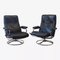 Scandinavian Leather Chairs, 1970s, Set of 2 1