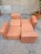 Modular Sofa in Orange Fabric, 1970s, Set of 4 5