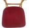 Vintage Danish Dining Chairs in Beech and Dark Red, 1960s, Set of 4, Image 9
