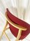 Vintage Danish Dining Chairs in Beech and Dark Red, 1960s, Set of 4 8