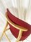 Vintage Danish Dining Chairs in Beech and Dark Red, 1960s, Set of 4, Image 8